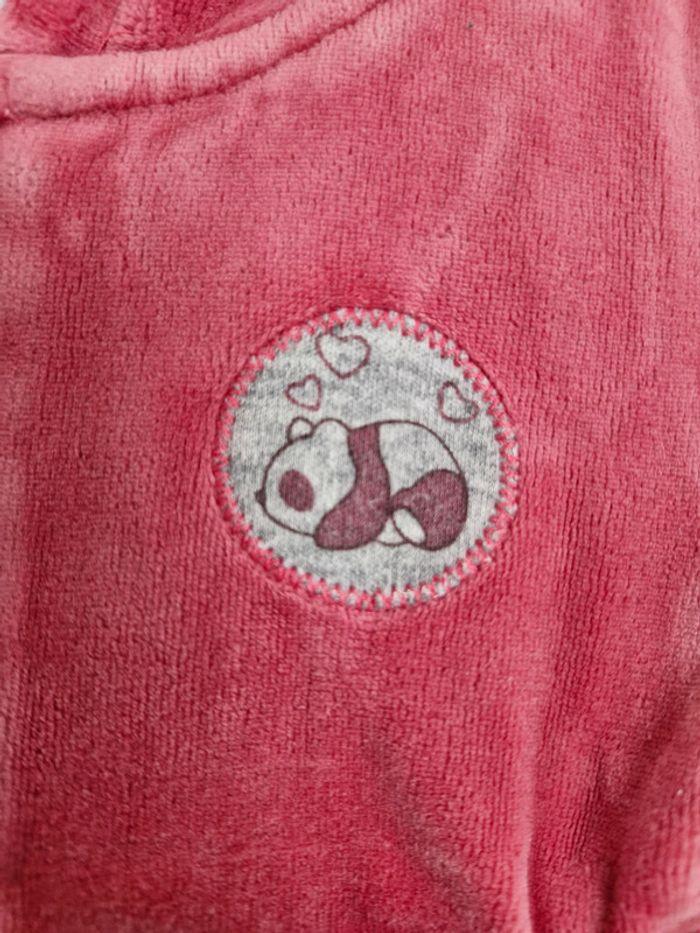 Veste à capuche bébé fille Rose avec motif panda 3 mois Tex Baby - photo numéro 2