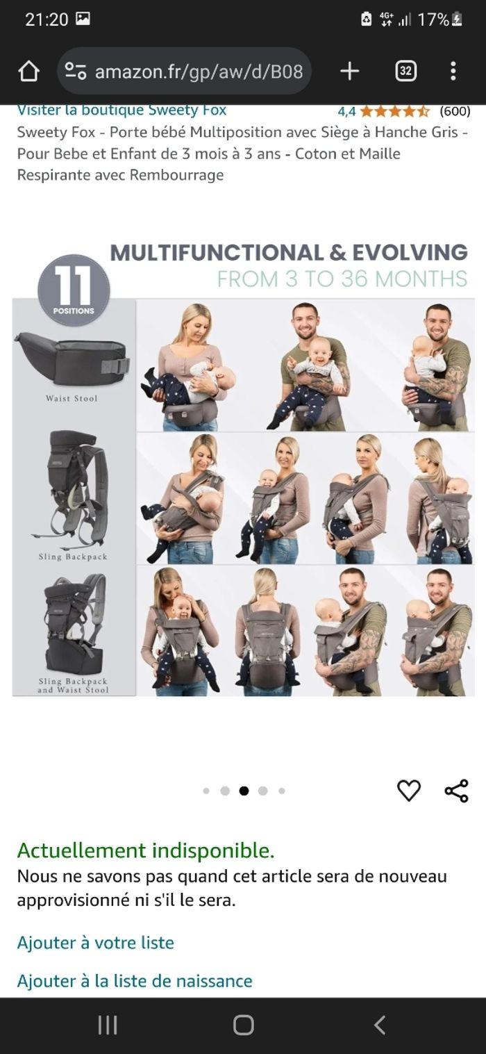 Porte bébé avec siege - photo numéro 4