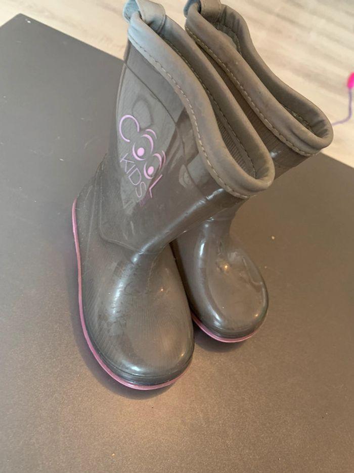 Bottes de pluie grise fille taille 22 - photo numéro 1