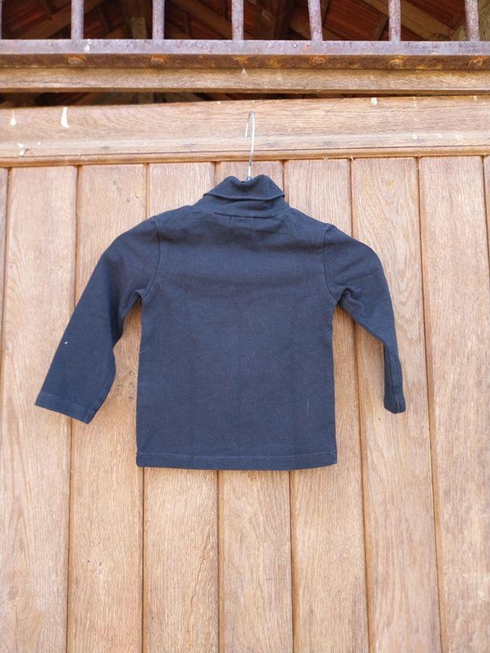 Pull col roule noir bébé garçon 2 ans okaidi - photo numéro 2