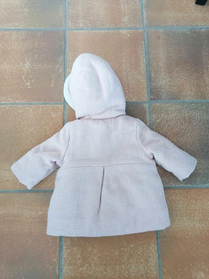 Manteau chaud capuche bébé fille rose - photo numéro 2