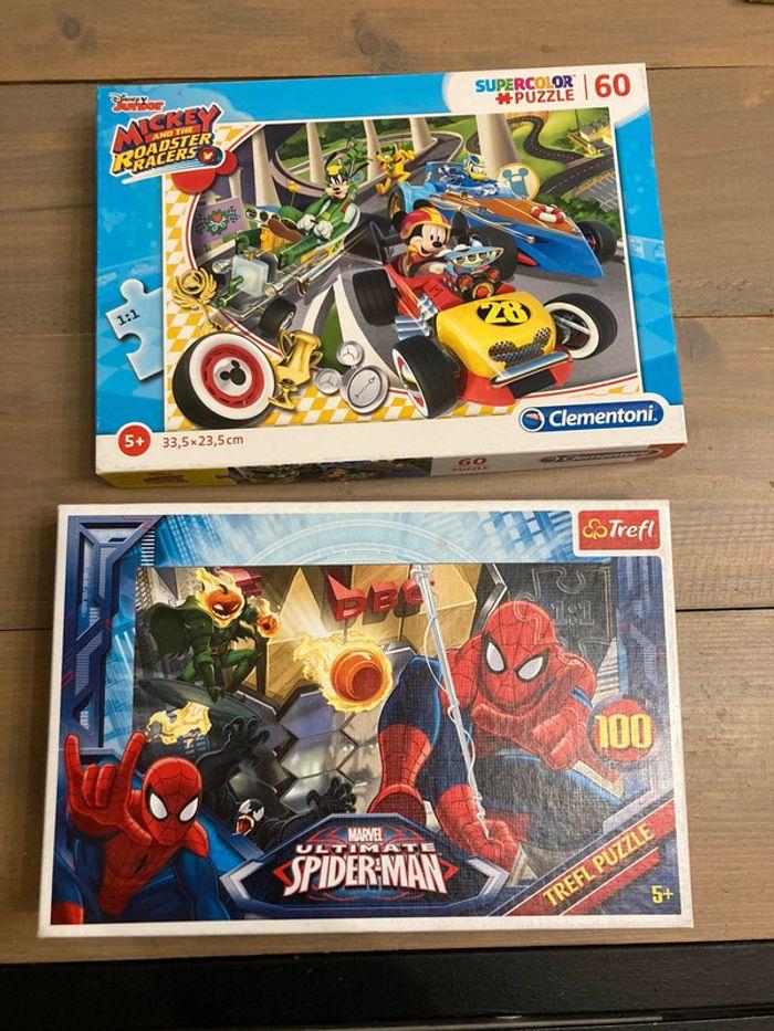 Lot de 2 puzzle Spiderman et Mickey - photo numéro 1