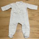 Pyjama Velour blanc MIXTE -avec rayures dorées - 9mois / 71 cm