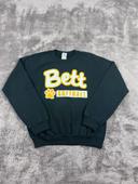 👕 Sweat à capuche Veste University Rare Vintage y2k 90s 2000s Bett Softball Noir Taille S 👕