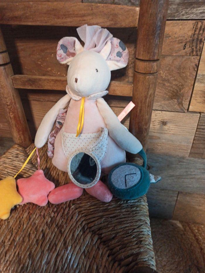 peluche hochet souris il était une fois moulin roty tbe - photo numéro 3