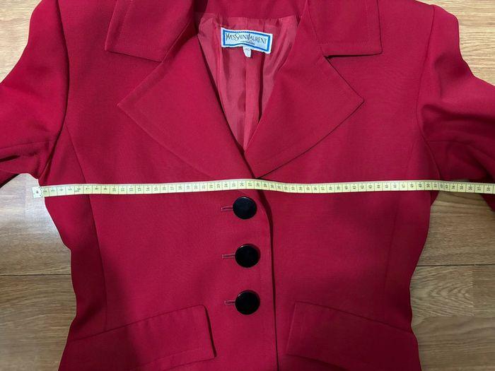 Veste blazer vintage 80's Yves Saint Laurent rouge - photo numéro 12