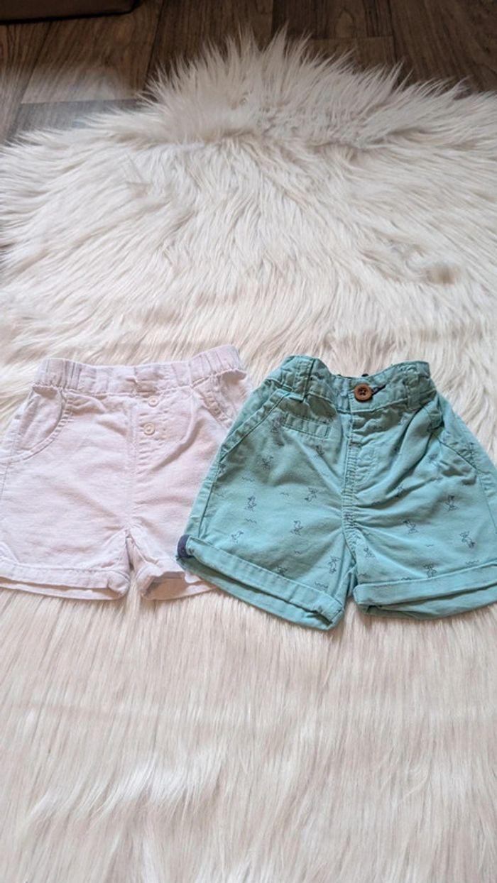 Lot de 2 Shorts, Garçon 9 mois