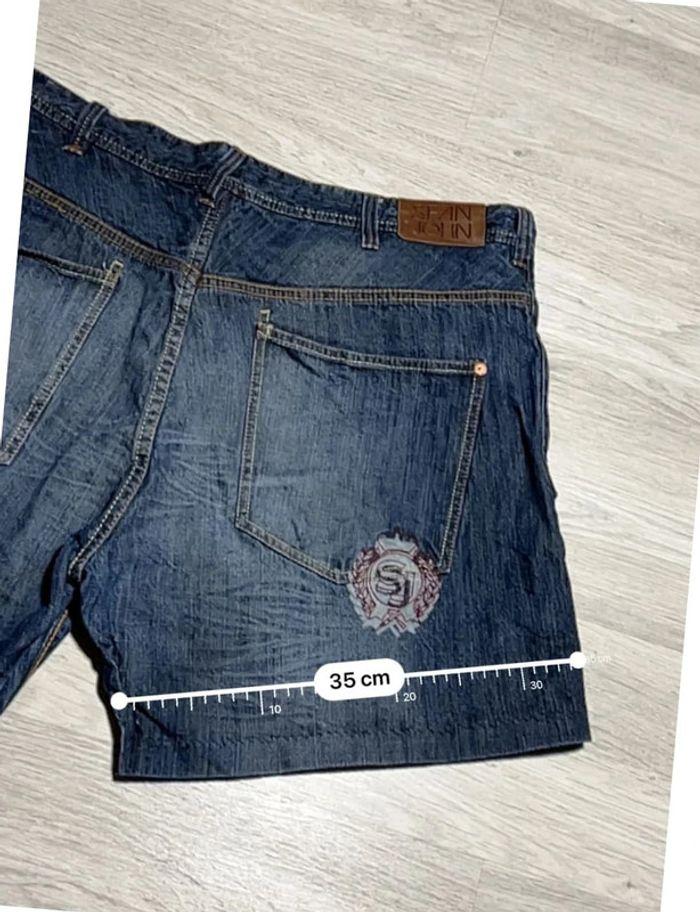 🩳 Short vintage hip hop Sean John en jean Bleu Taille XL 🩳 - photo numéro 3