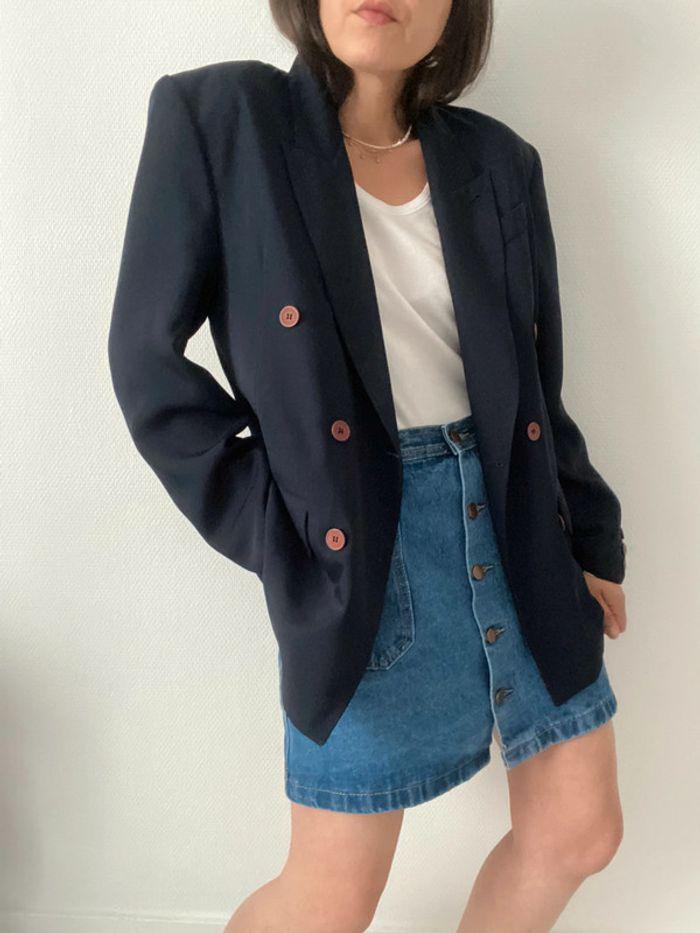 Blazer marine à boutonnière croisée - photo numéro 10