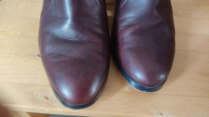 Bottines André cuir bordeaux / marron taille 36 - photo numéro 7