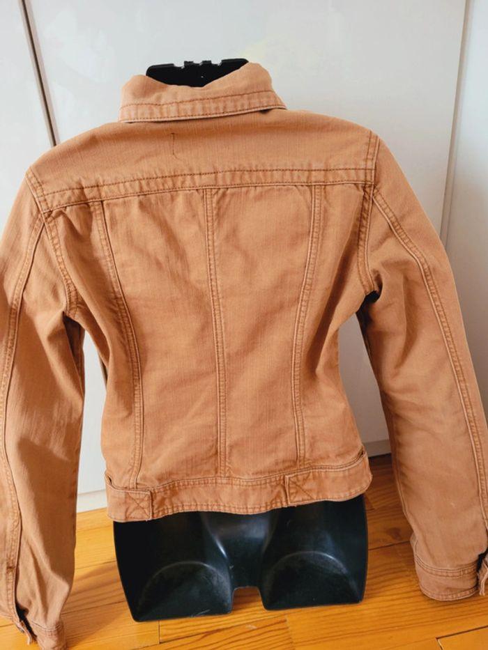 Veste jeans marron camel taille S 36 Stradivarius - photo numéro 5