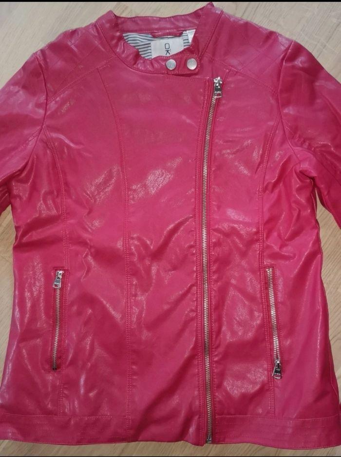 Veste cuir fille fushia - photo numéro 2