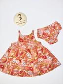 Robe orange style vintage + bloomer