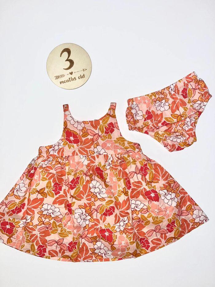 Robe orange style vintage + bloomer - photo numéro 1