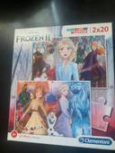 Lot 2 puzzle la reine des neiges 2x20 pièces