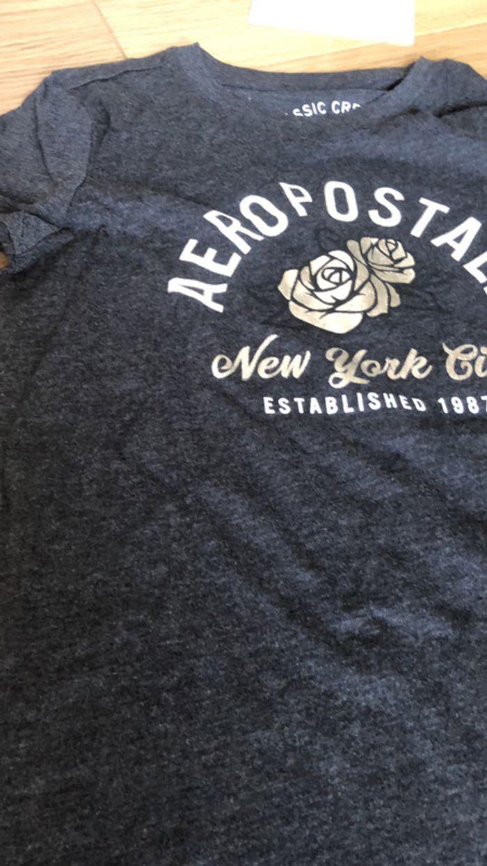 Tee shirt haut gris taille S Aeropostale - photo numéro 3