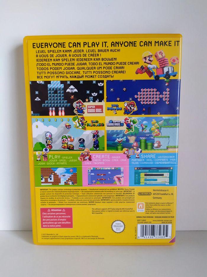 Super Mario Maker Nintendo Wii U complet en boite notices pal - photo numéro 2