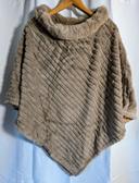 Poncho élégant couleur taupe neuf