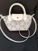 Sac Longchamp XS collection ciel marguerites