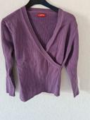 Pull cache coeur violet