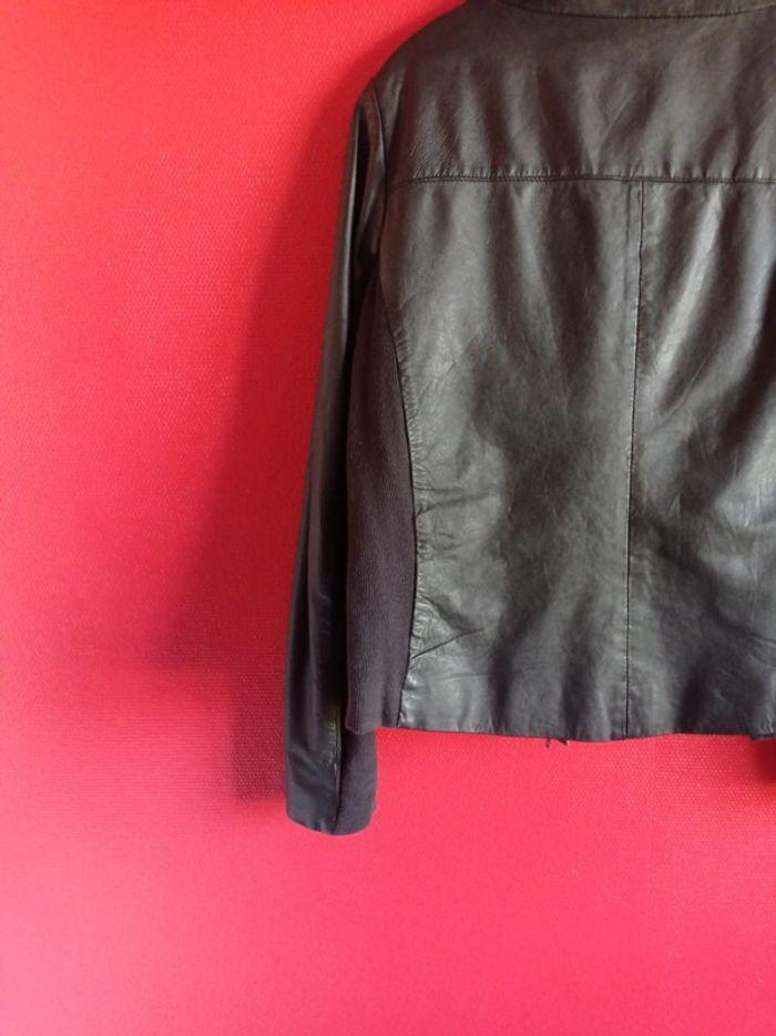 Blouson Cuir Noir Taille 42 en Excellent état - photo numéro 9