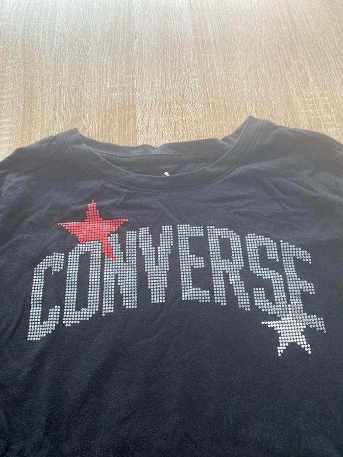 T shirt manches longues converse taille 12 ans - photo numéro 2