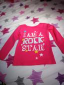 Tee-shirt tex 2/3 ans rose