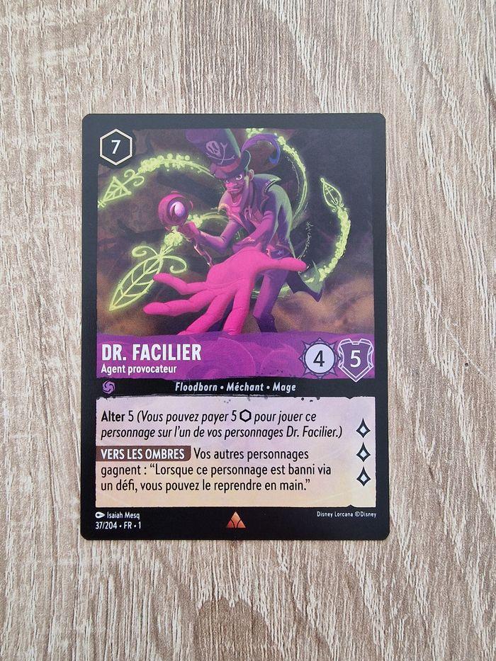 Carte Disney Lorcana Dr. Facilier agent provocateur 37/204