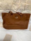 Sac à main en cuir verni marron luxe Michael Kors