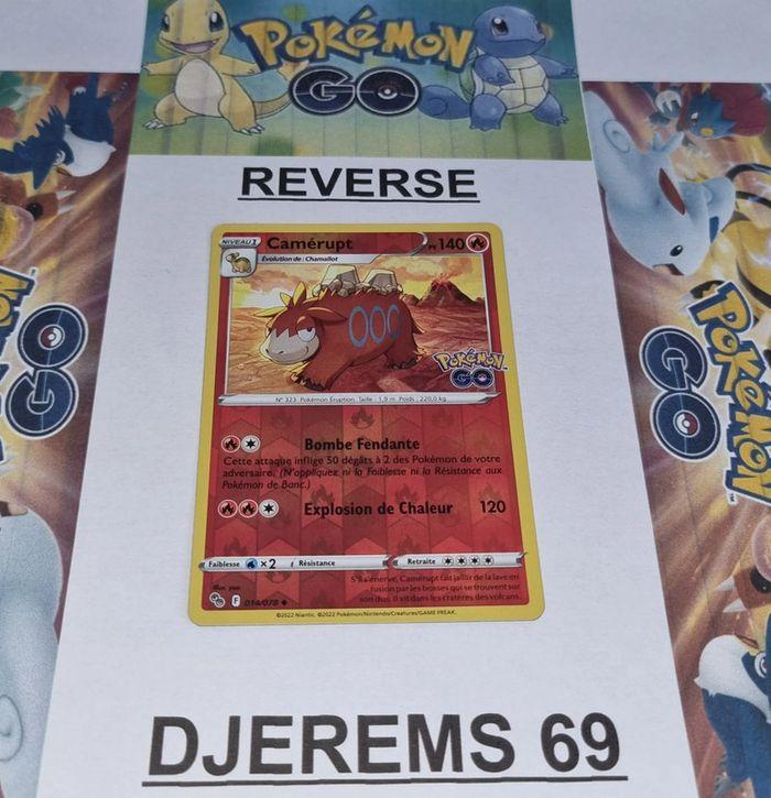 Carte Pokémon Go Camérupt Reverse 014/078 Epée et Bouclier 10.5