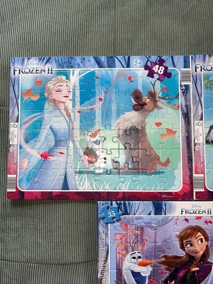 Lot de 3 grands puzzles reine des neiges - photo numéro 3