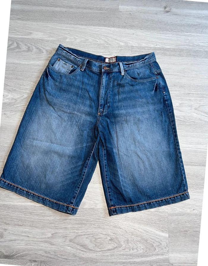 🩳 Short vintage brodé hip hop Enyce en jean Bleu Taille L 🩳 - photo numéro 2