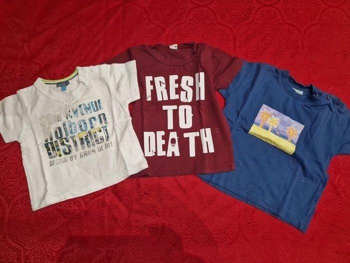 Lot de 3 tee-shirts 12 mois - photo numéro 2