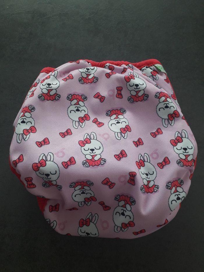 Couche lavable bumdiapers rose lapin - photo numéro 2