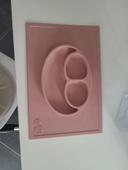 Assiette silicone rose