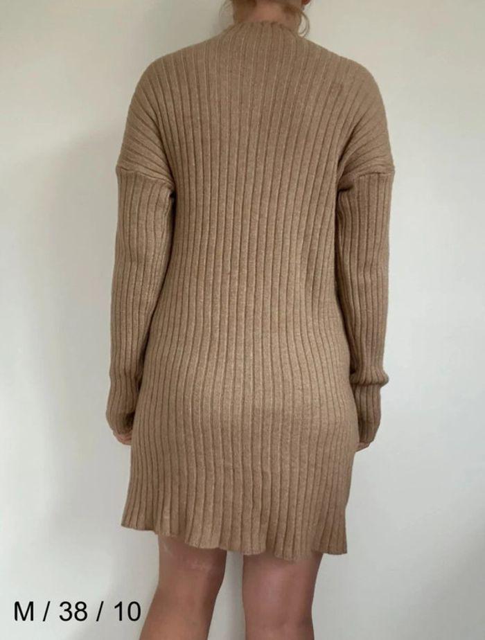 Robe pull beige en maille côtelée – Chic, confortable (Taille 36/38) 💖 - photo numéro 4