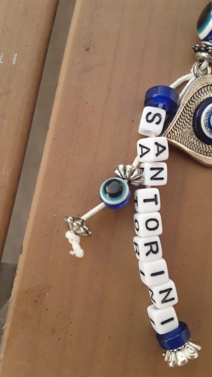 Porte clefs santorini bleu l oeil - photo numéro 3