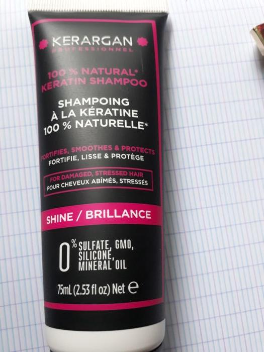 Kerargan shampoing à la keratine 100 naturelle  fortifie lisse protege  brillance 75ml - photo numéro 2