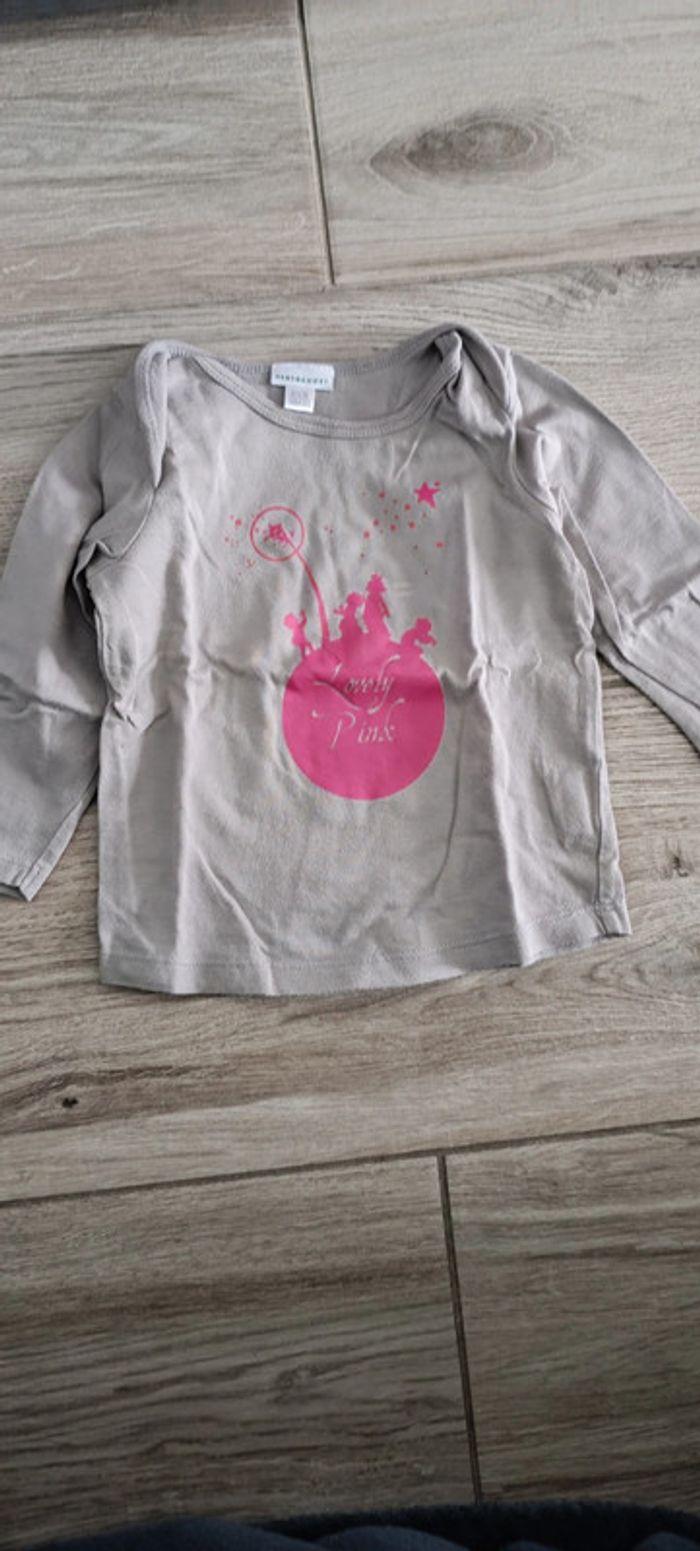 1 ensemble marron et rose et 2 t shirts manches longues 18 mois filles - photo numéro 10