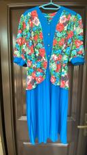 Robe bleu fleuris