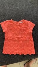 Tee-shirt orange bout’chou, 36 mois, en bon état