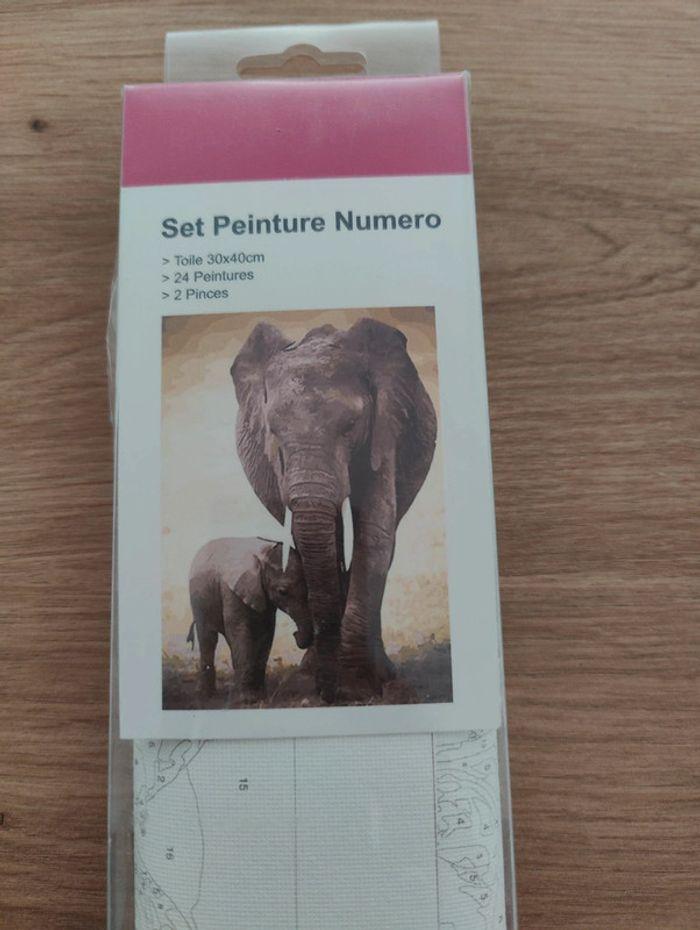 Set de peinture par numéros Éléphants - photo numéro 2