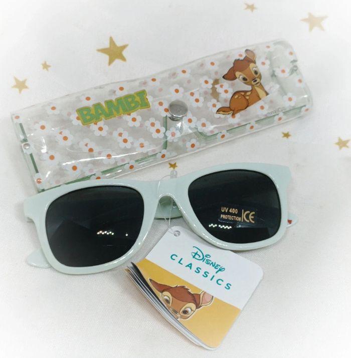 Lunette soleil Sun Bambi Disney étui pochette enfant bleu blanc sunglasses glasses - photo numéro 1