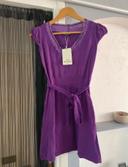 Superbe robe pull/tunique violette neuve S/M JS Millenium