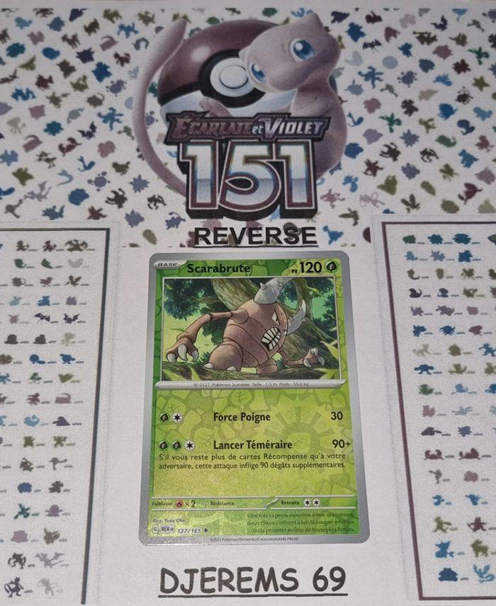 Carte Pokemon Scarabrute 127/165 Reverse - Pokemon 151 FR