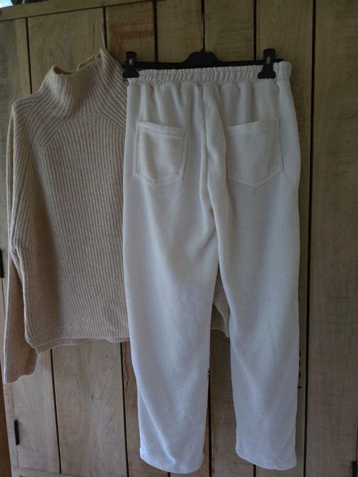 Pantalon velours blanc - photo numéro 7