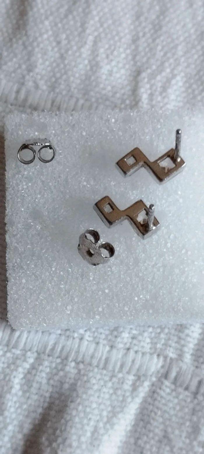 Boucles d'oreilles en argent et oxyde de zirconium - photo numéro 6