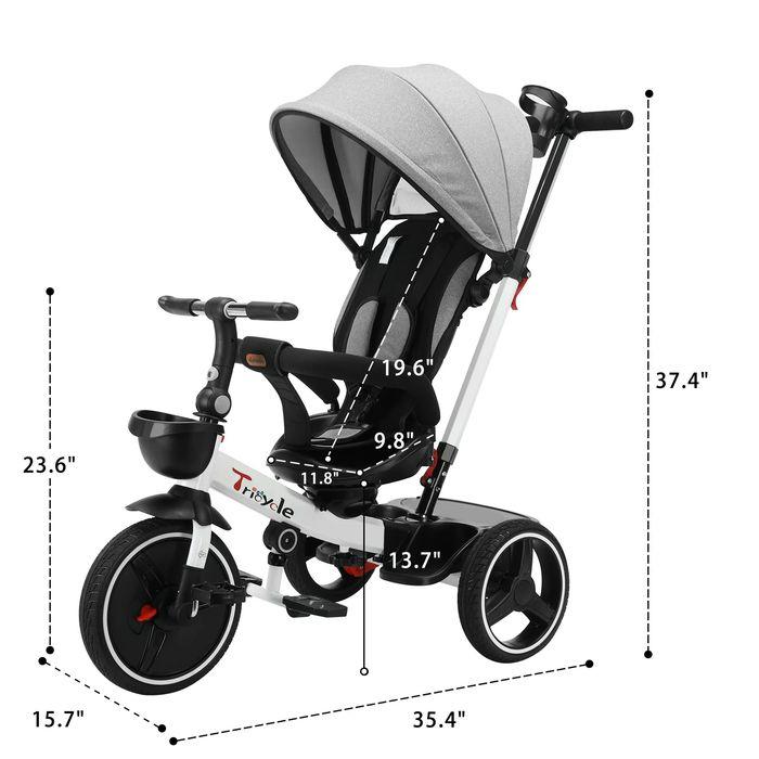 Vélo Poussette tricycle pour bébé de 18 à 60 mois utilisé 1 semaine - photo numéro 1