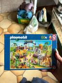 Puzzle playmobil au zoo