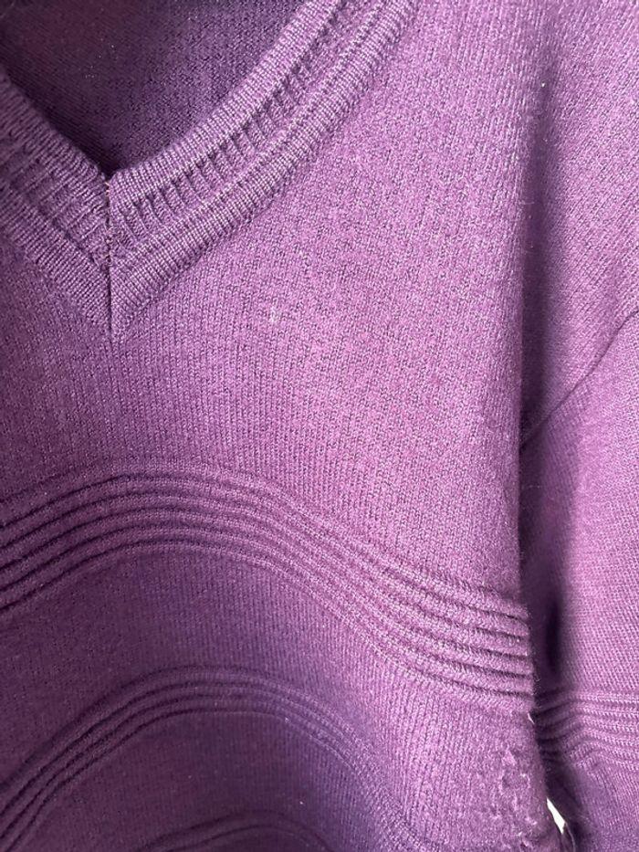 Pull violet en laine L - photo numéro 4